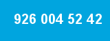 926 004 52 42 926 004 52 42
